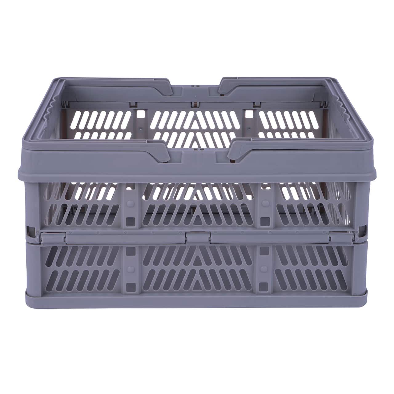 Caisse de rangement en plastique pliable grise de Simply Tidy